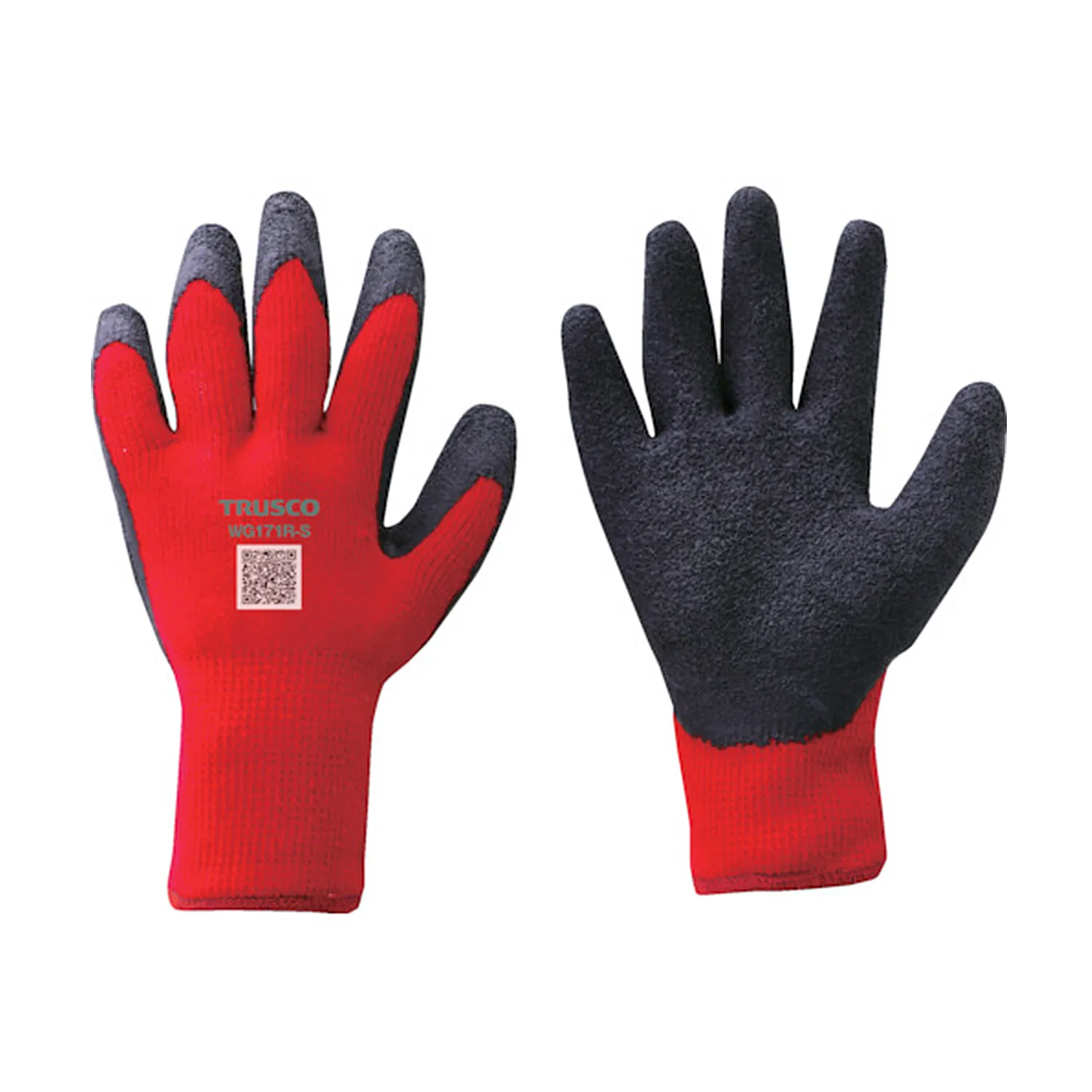TRUSCO 防寒天然ゴム手袋 裏起毛タイプ Sサイズ
