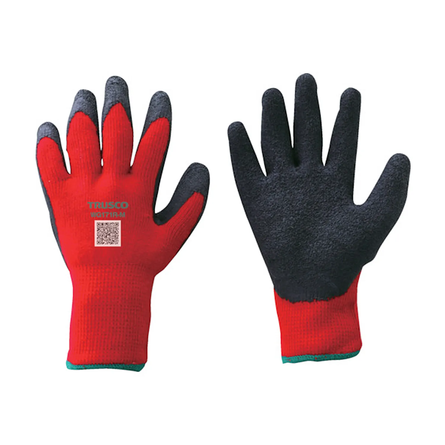 TRUSCO 防寒天然ゴム手袋 裏起毛タイプ Mサイズ