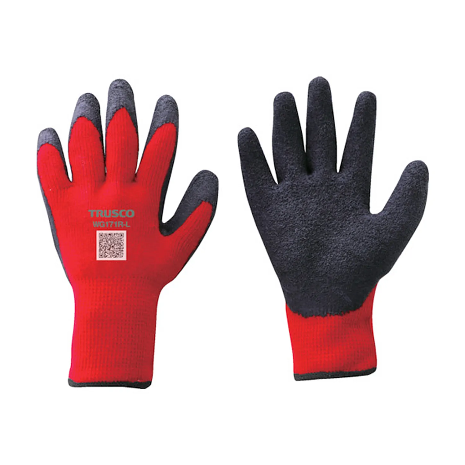TRUSCO 防寒天然ゴム手袋 裏起毛タイプ Lサイズ