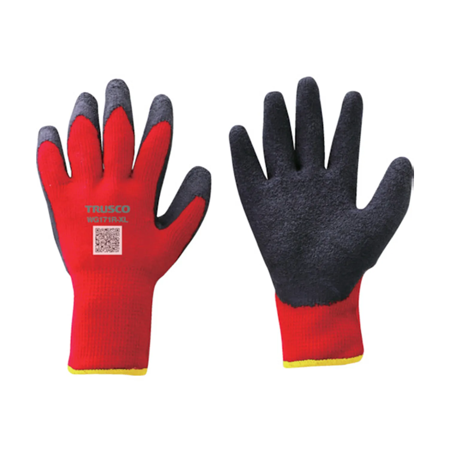 TRUSCO 防寒天然ゴム手袋 裏起毛タイプ XLサイズ