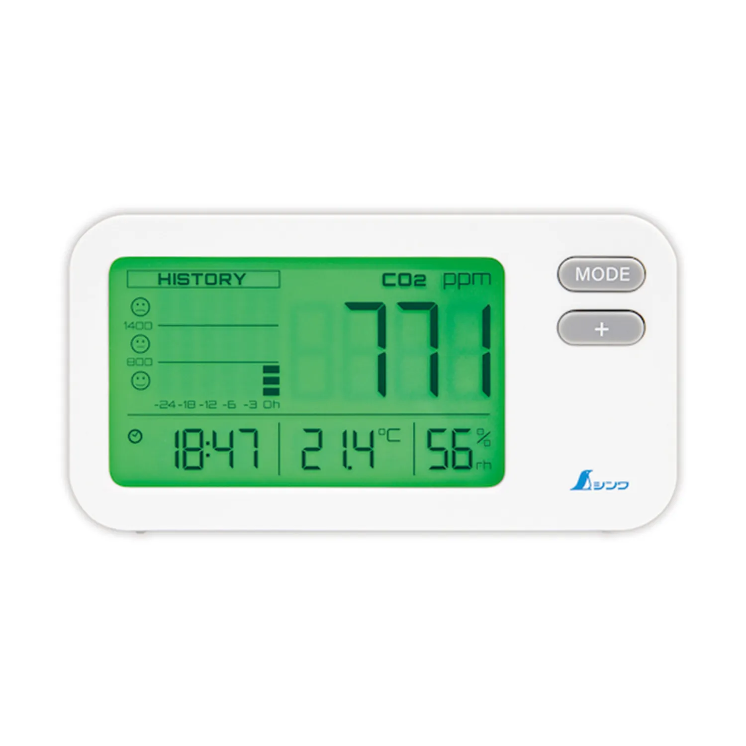 シンワ デジタル二酸化炭素濃度計 光学式 補正機能付