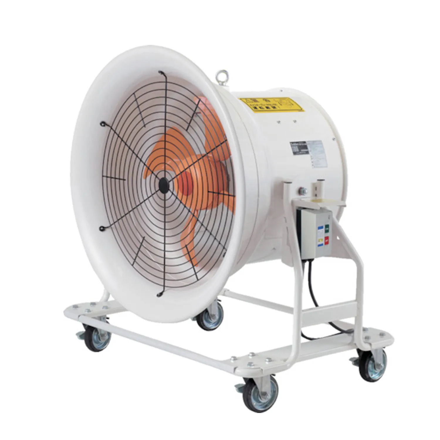 Suiden　送風機　どでかファン　ハネ６００ｍｍ　３相200V　低騒音・省エネタイプ　角度調節可能　４輪キャスター付