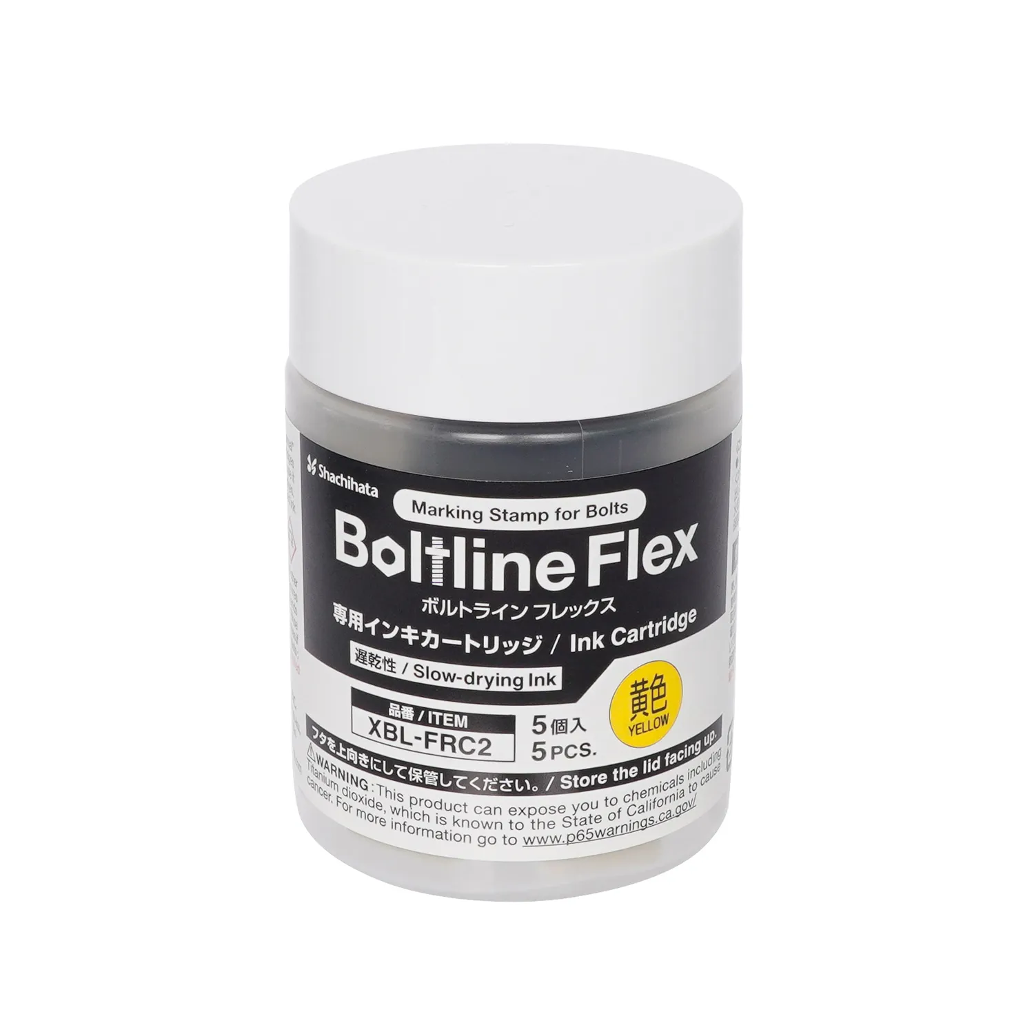 BLF用インキカートリッジ 5個入 黄 遅乾性
